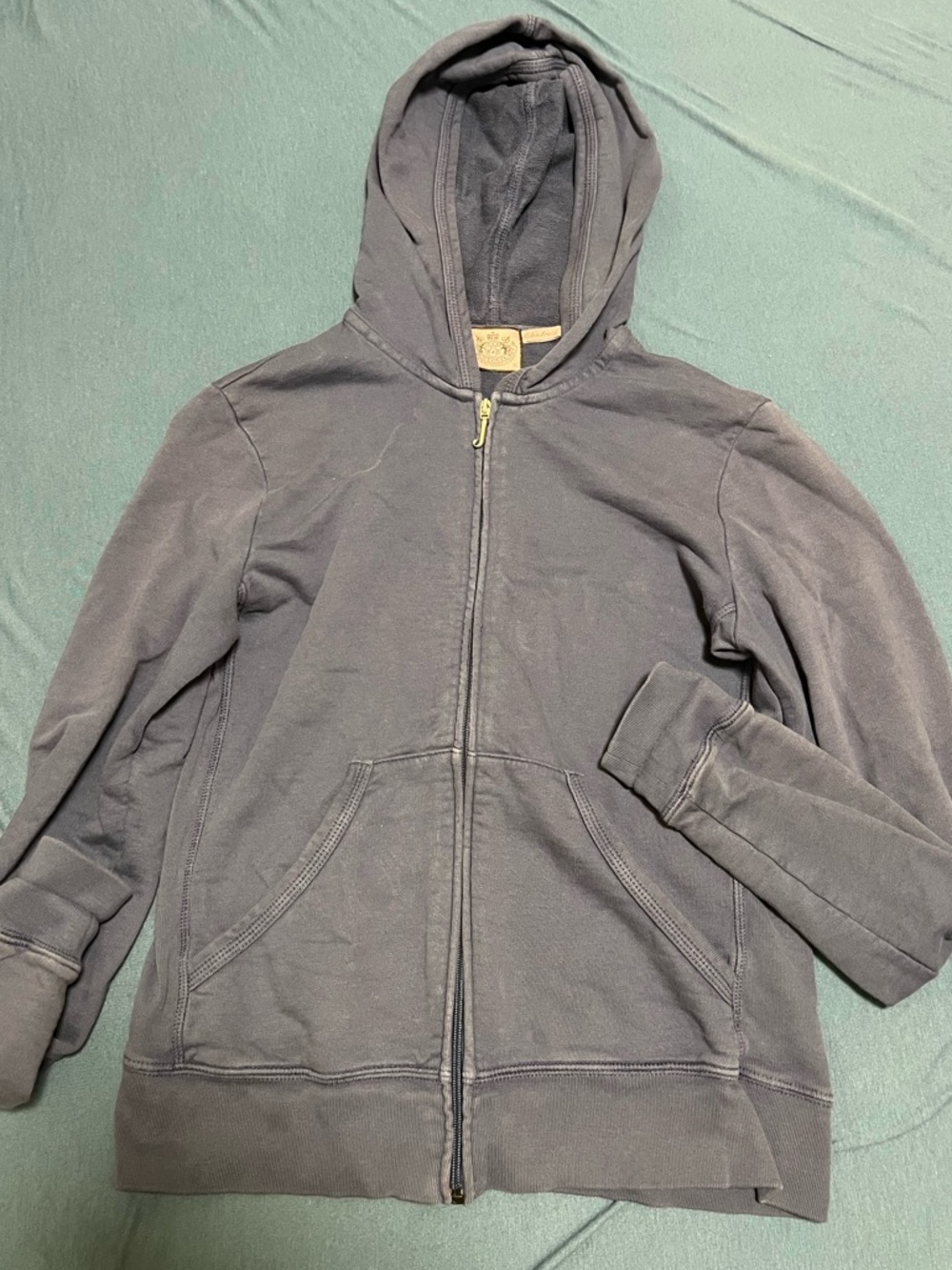 Juicy Couture charcoal gray zip hoodie